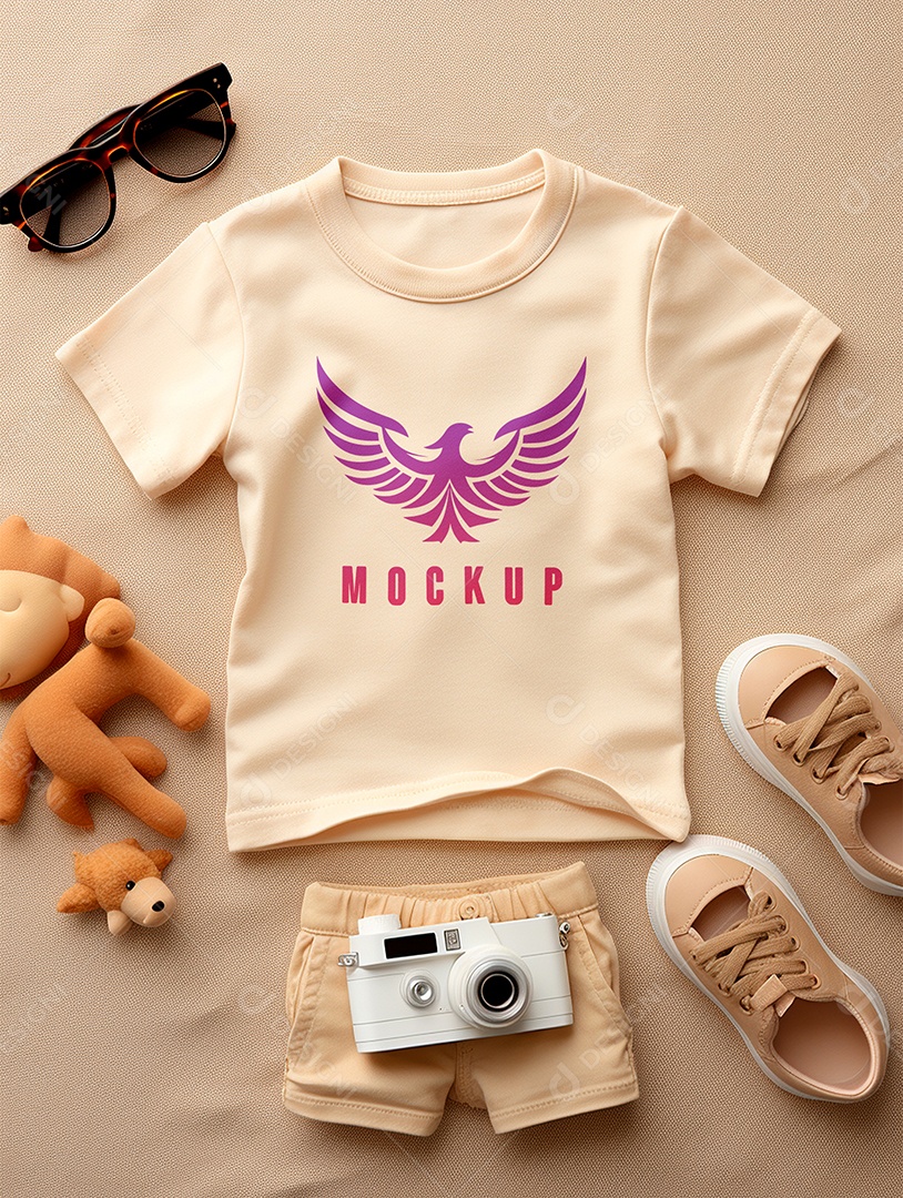 Mockup Conjunto de Bebê PSD Editável