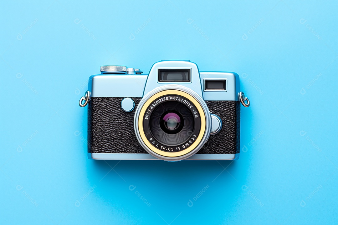 Câmera fotográfica sobre fundo isolado