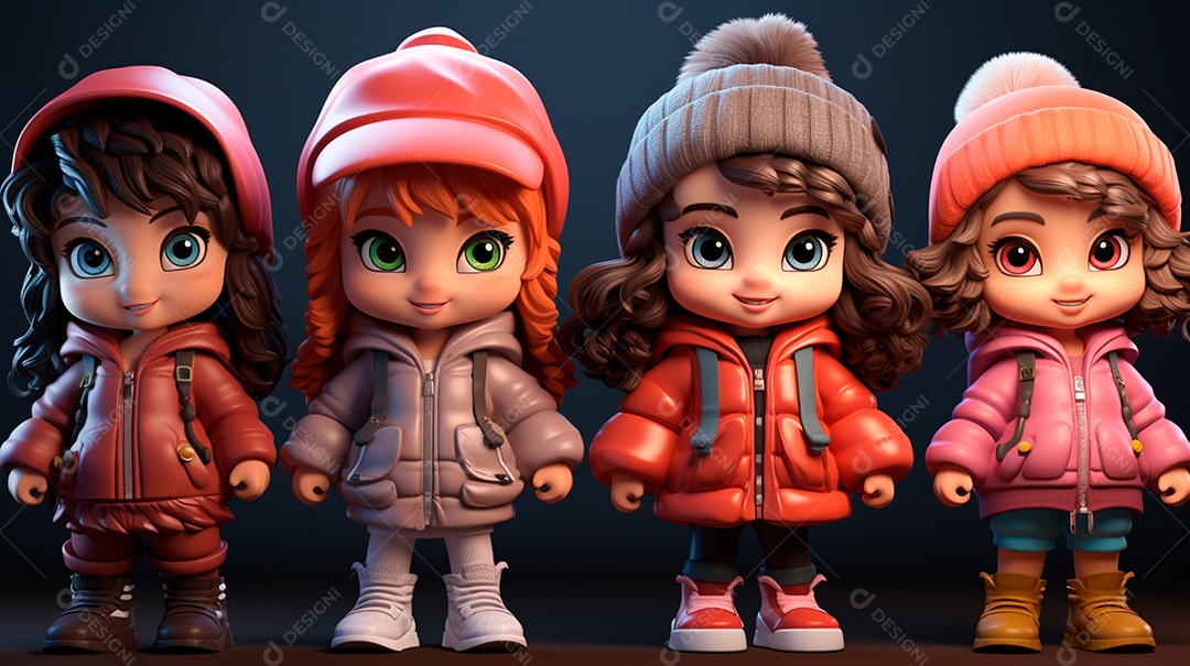 Desenhos de lindas crianças felizes