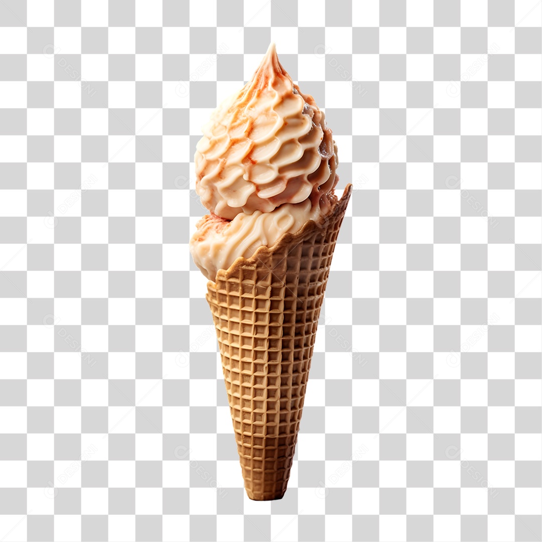 Casquinha com Delicioso Sorvete PNG Transparente