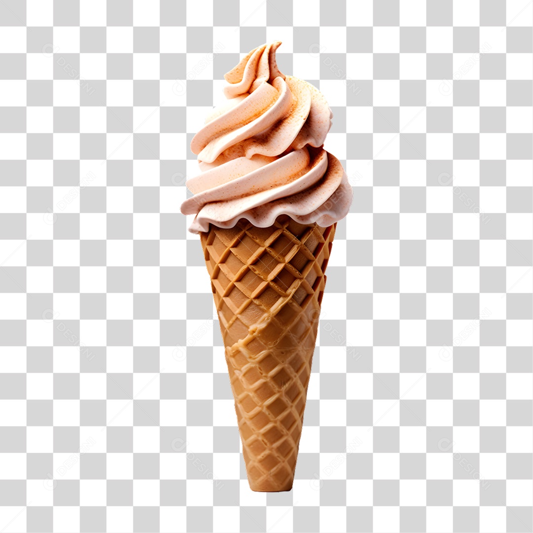 Casquinha com Delicioso Sorvete PNG Transparente