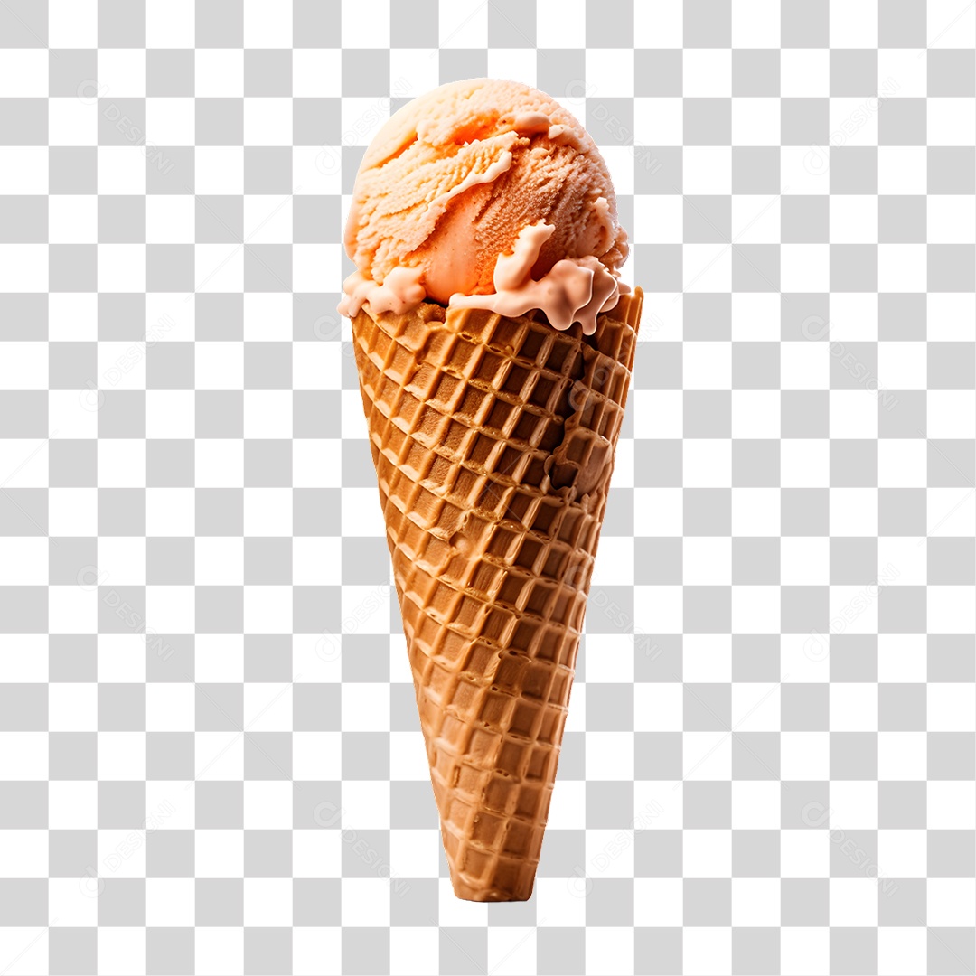 Casquinha com Delicioso Sorvete PNG Transparente