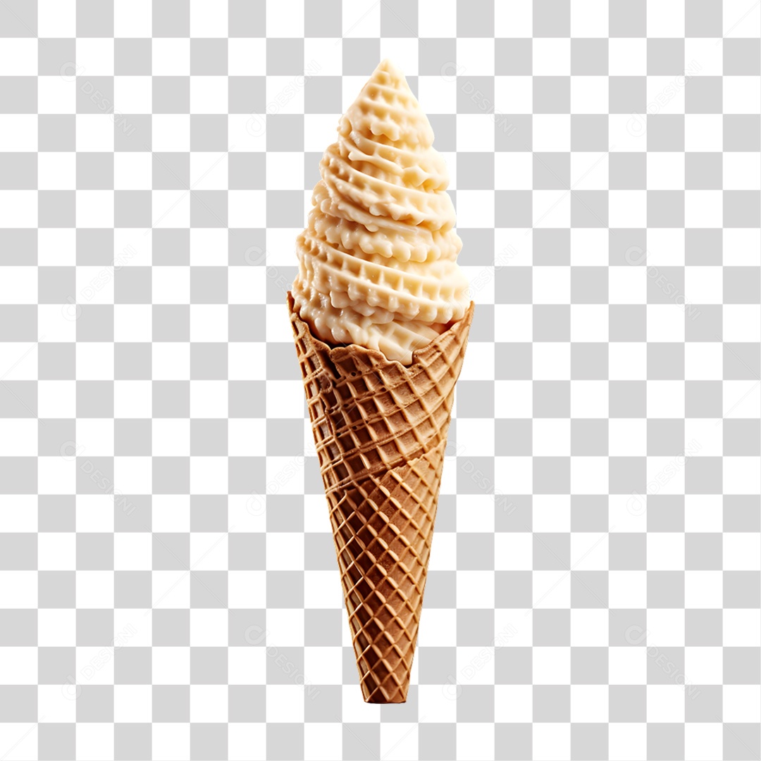 Casquinha com Delicioso Sorvete PNG Transparente