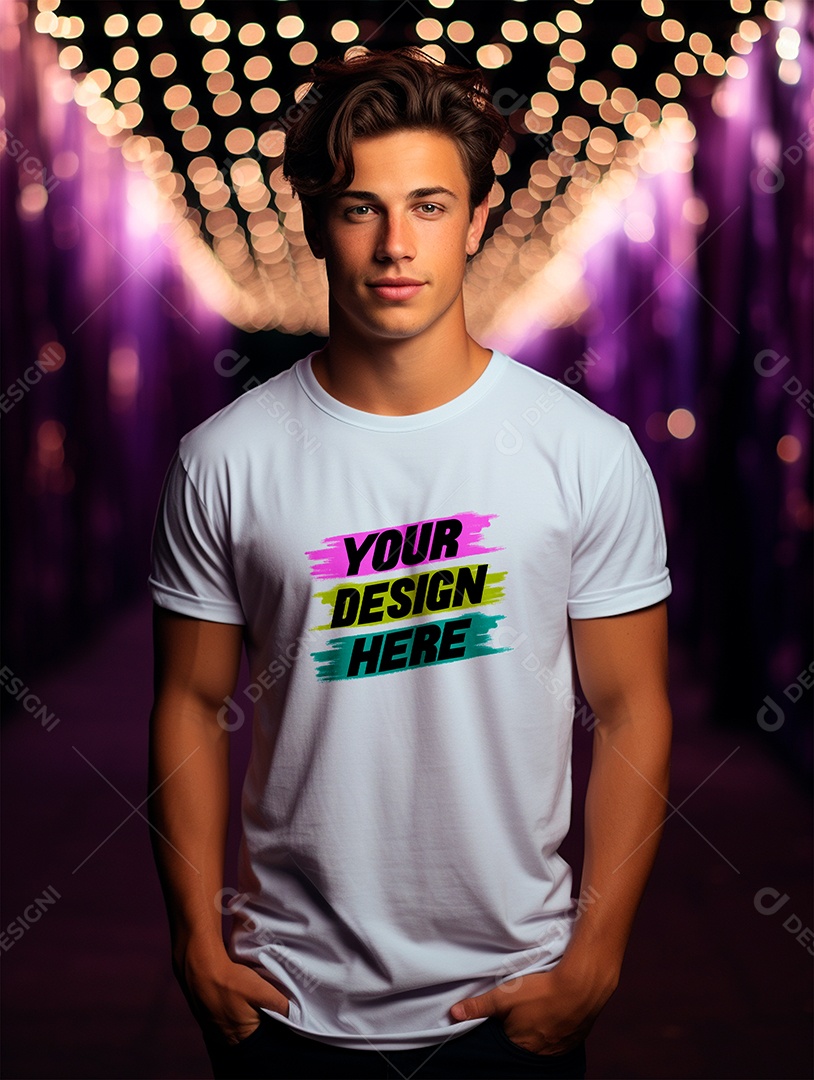 Mockup de Camiseta Masculina PSD Editável