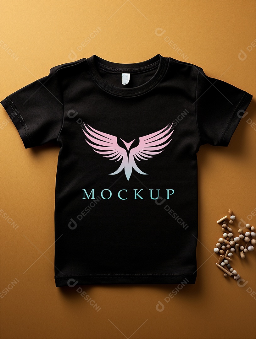 Camisa Baby Modelo de Logo de Empresa Mockup PSD Editável