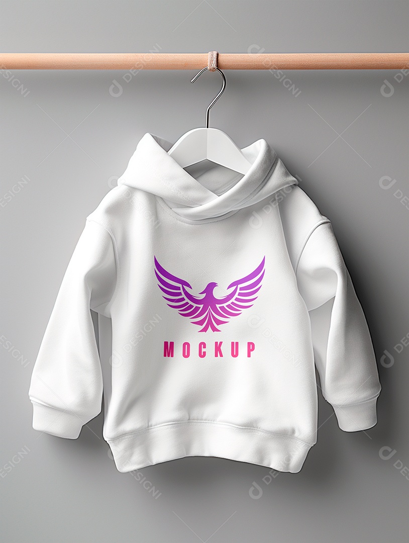 Moletom Baby Modelo de Logo de Empresa Mockup PSD Editável