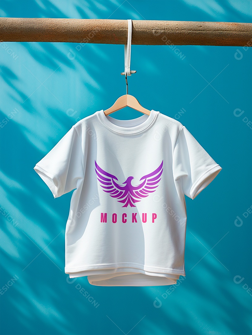 Camisa Baby Modelo de Logo de Empresa Mockup PSD Editável