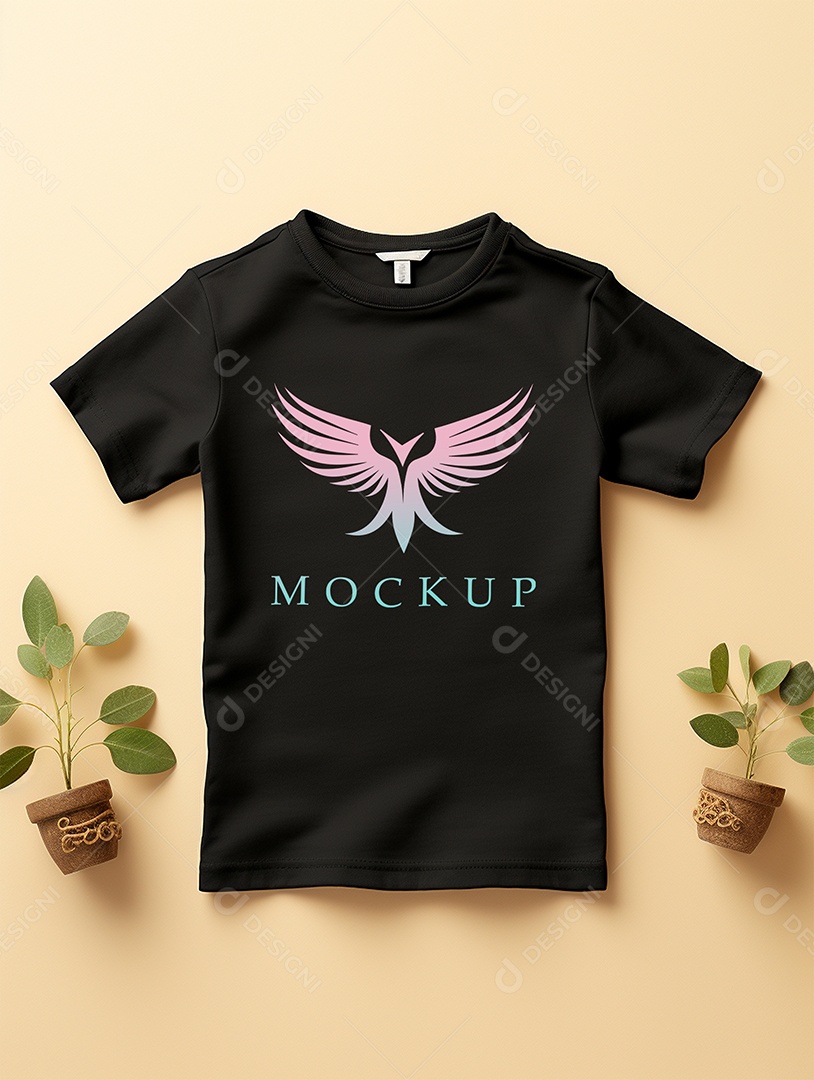 Camisa Baby Modelo de Logo de Empresa Mockup PSD Editável