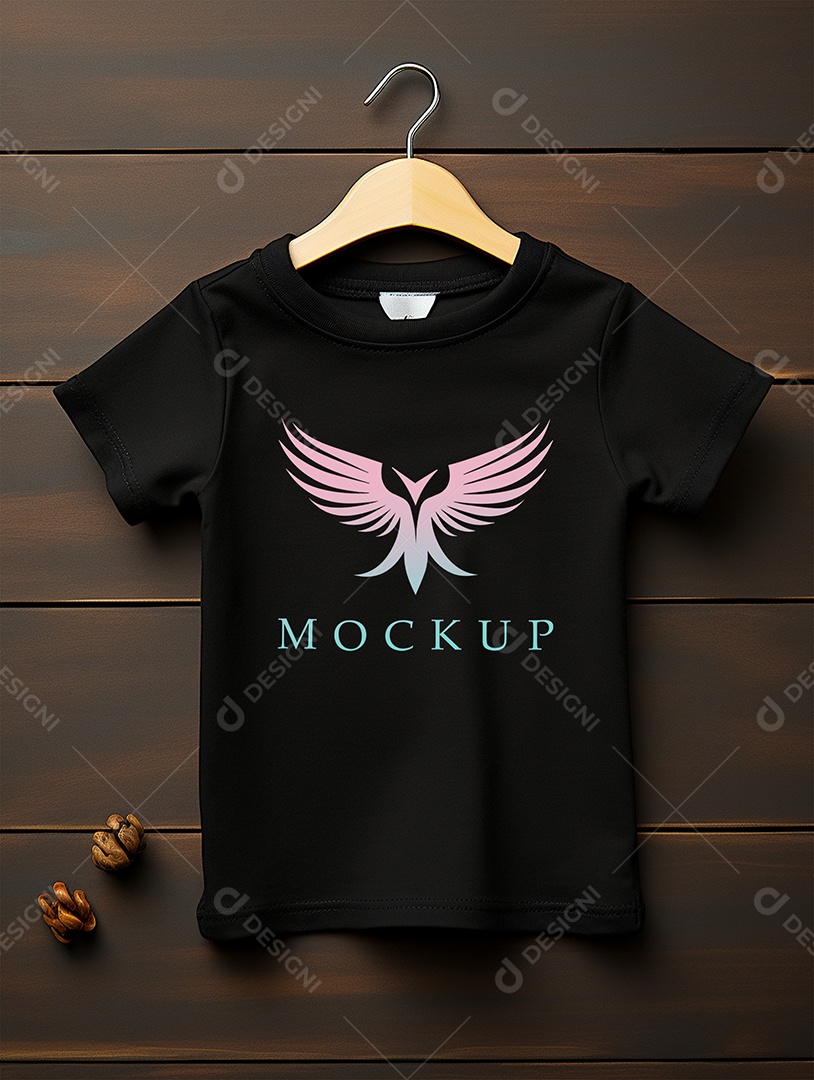 Camisa Baby Modelo de Logo de Empresa Mockup PSD Editável