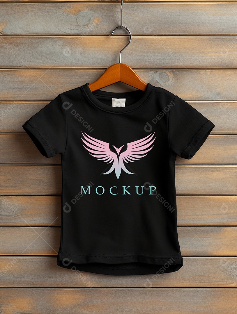 Camisa Baby Modelo de Logo de Empresa Mockup PSD Editável