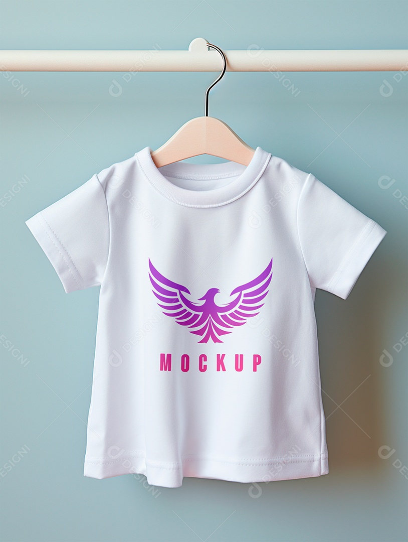 Camisa Baby Modelo de Logo de Empresa Mockup PSD Editável