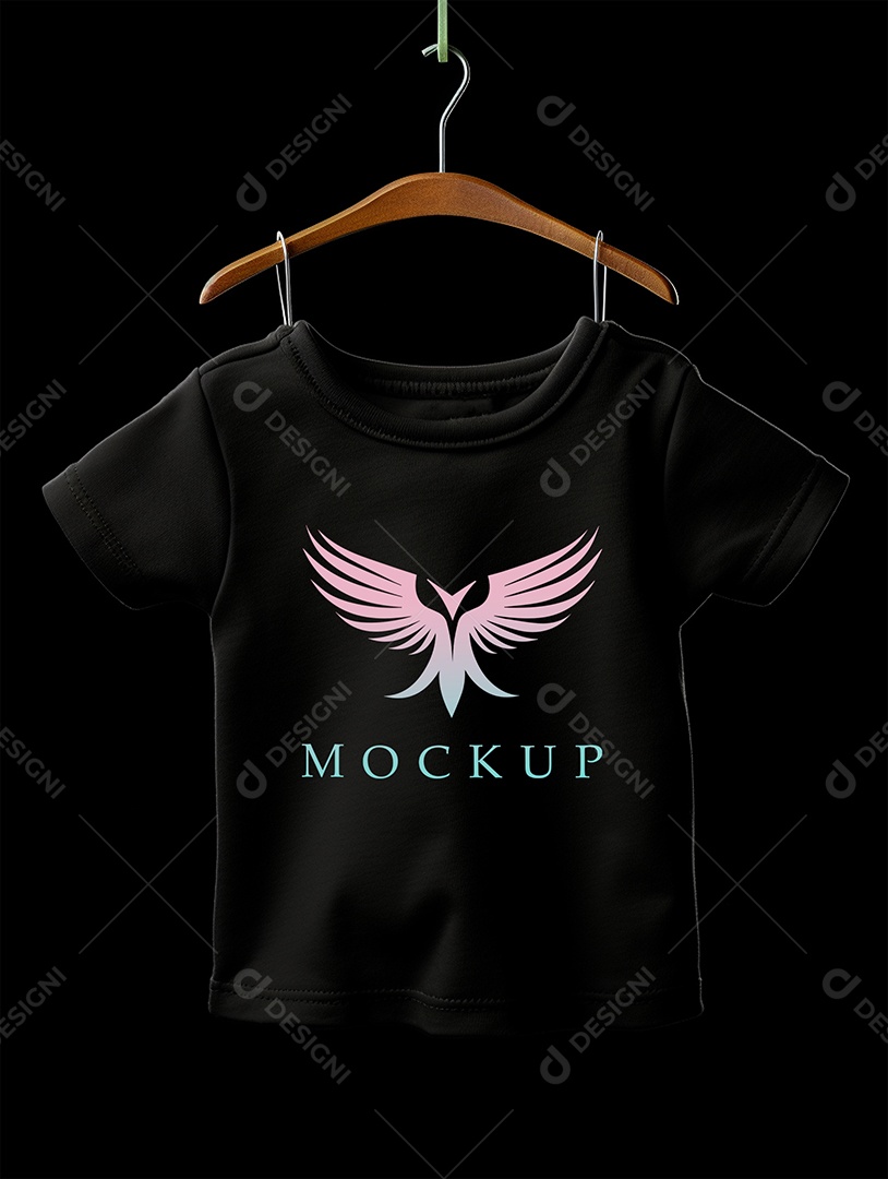 Camisa Baby Modelo de Logo de Empresa Mockup PSD Editável