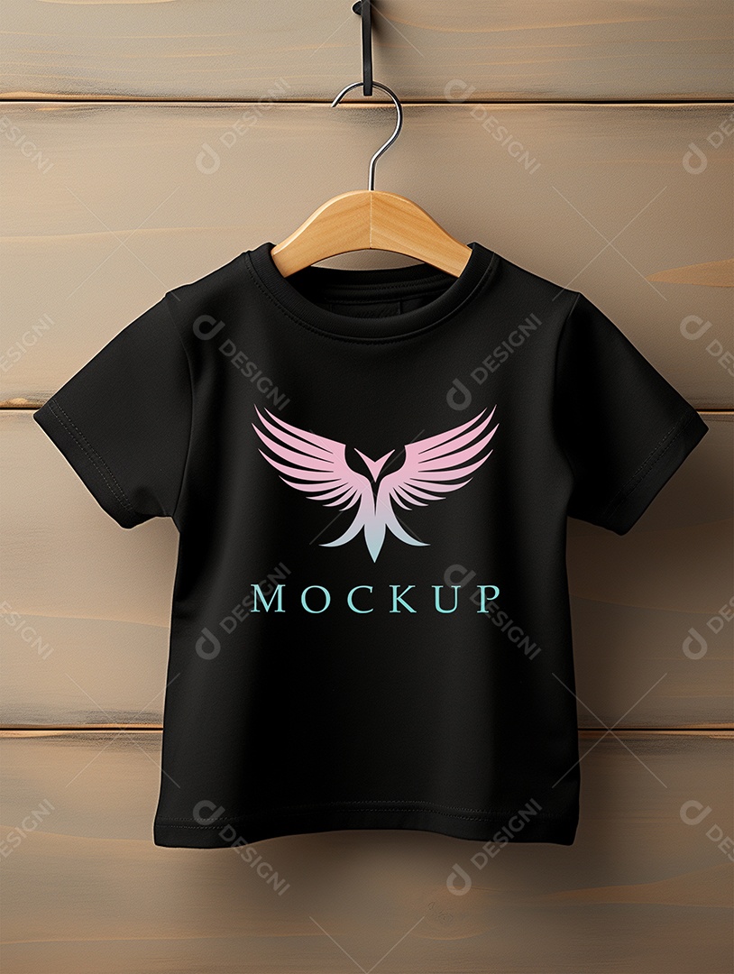 Camisa Baby Modelo de Logo de Empresa Mockup PSD Editável