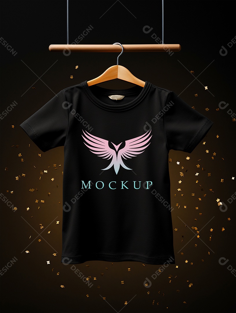 Camisa Baby Modelo de Logo de Empresa Mockup PSD Editável