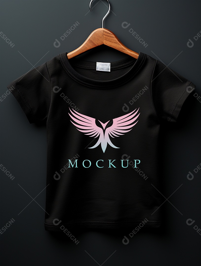 Camisa Baby Modelo de Logo de Empresa Mockup PSD Editável