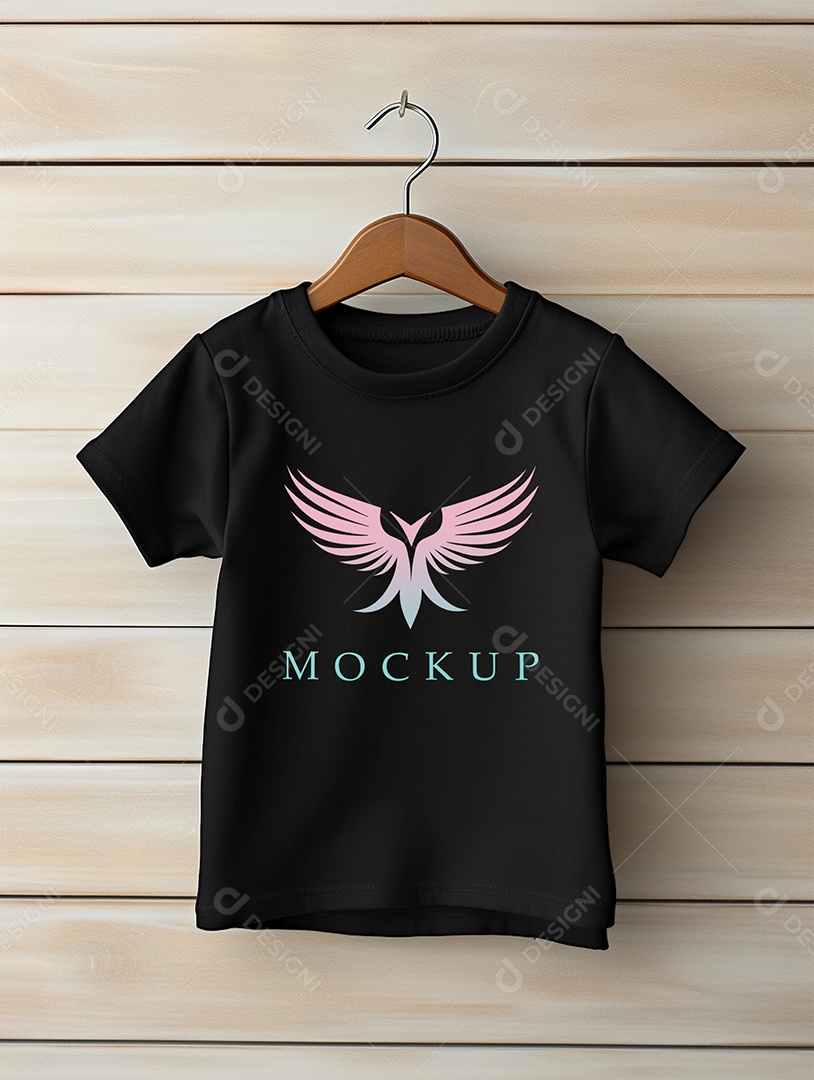 Camisa Baby Modelo de Logo de Empresa Mockup PSD Editável