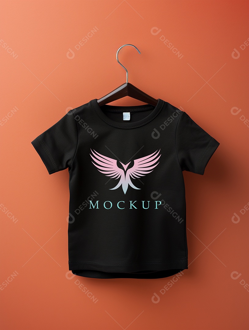 Camisa Baby Modelo de Logo de Empresa Mockup PSD Editável