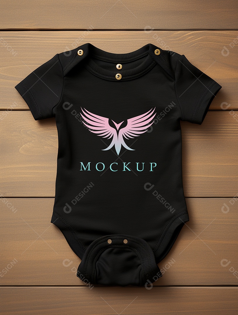 Camisa Baby Logo identidade visual logotipo logomarca empresas Mockup