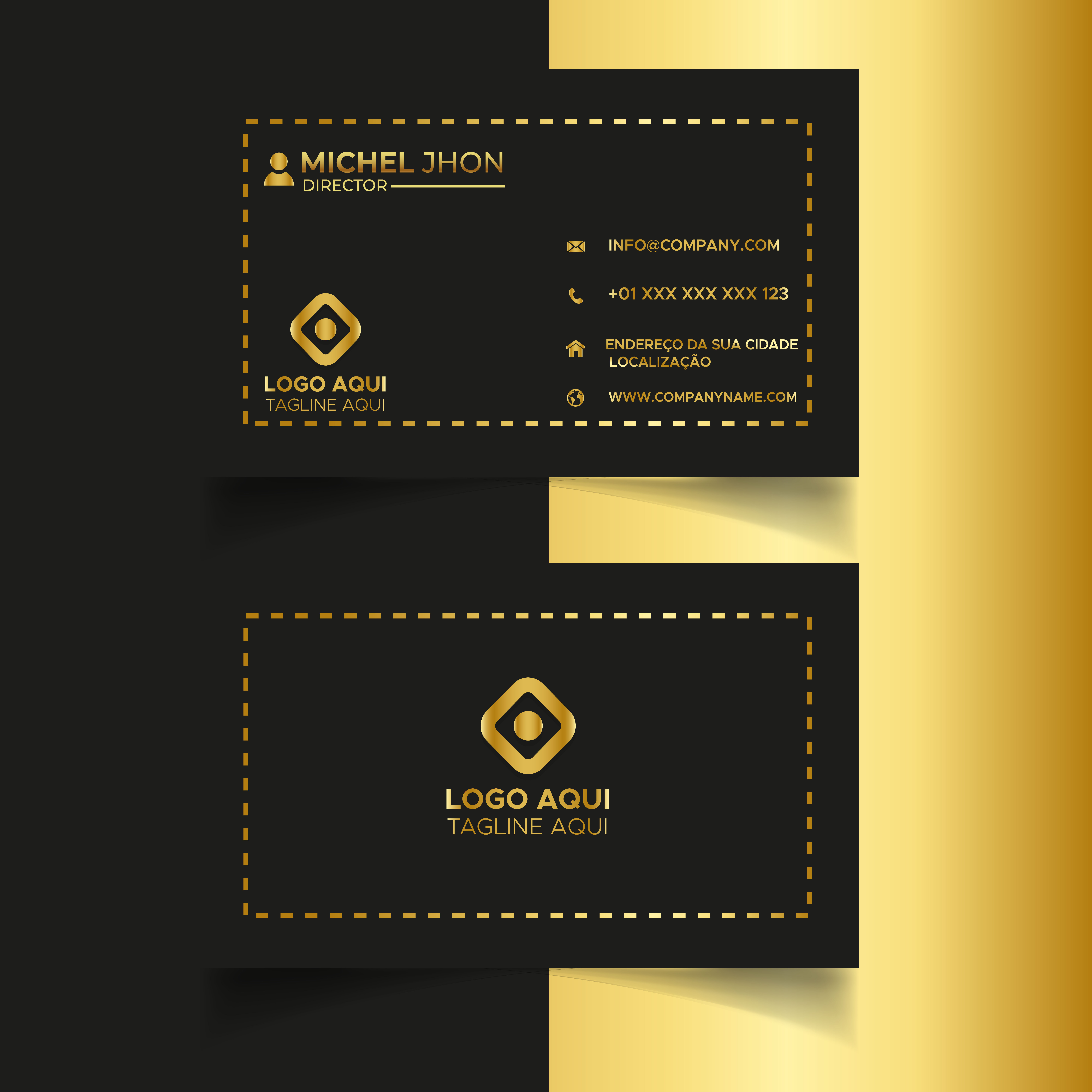 Modelo de Cartão de Visita Ilustração Vetor EPS