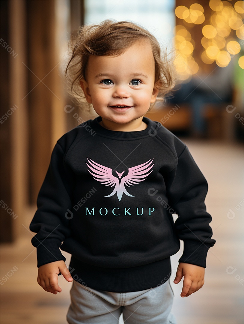 Mockup Moletom de Bebê PSD Editável