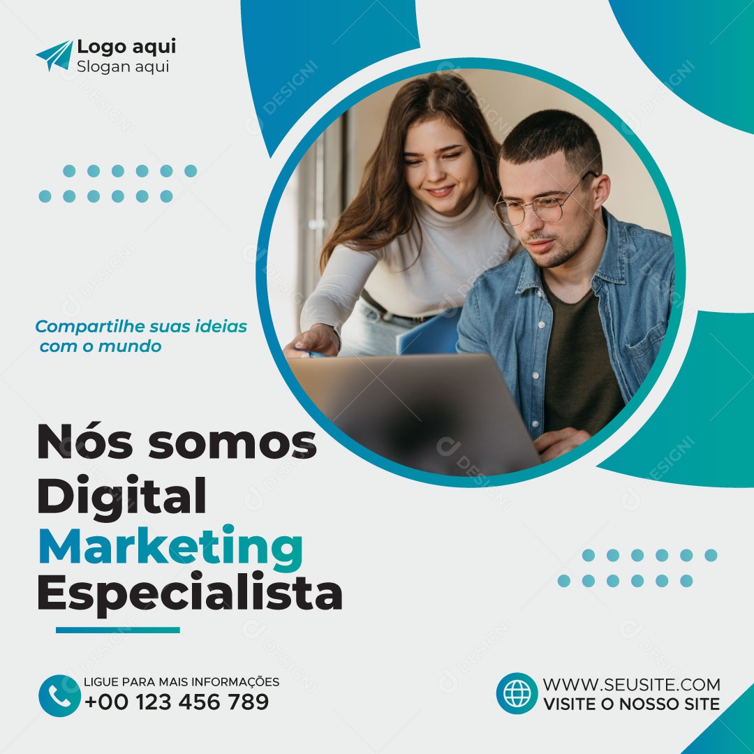 Especialista em Marketing Digital Ilustração Vetor EPS