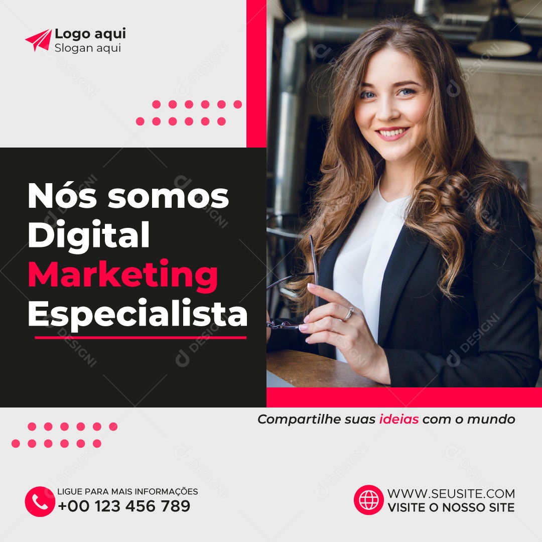 Especialista em Marketing Digital Ilustração Vetor EPS
