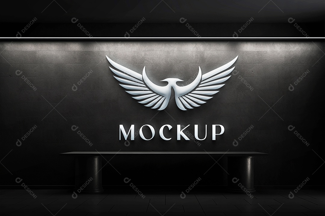 Modelo Logo de Empresa Mockup PSD Editável