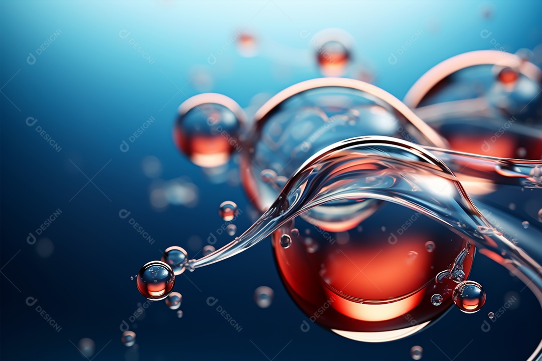 Fundo de microscópio de células humanas ou células-tronco embrionárias, formação em ciências médicas