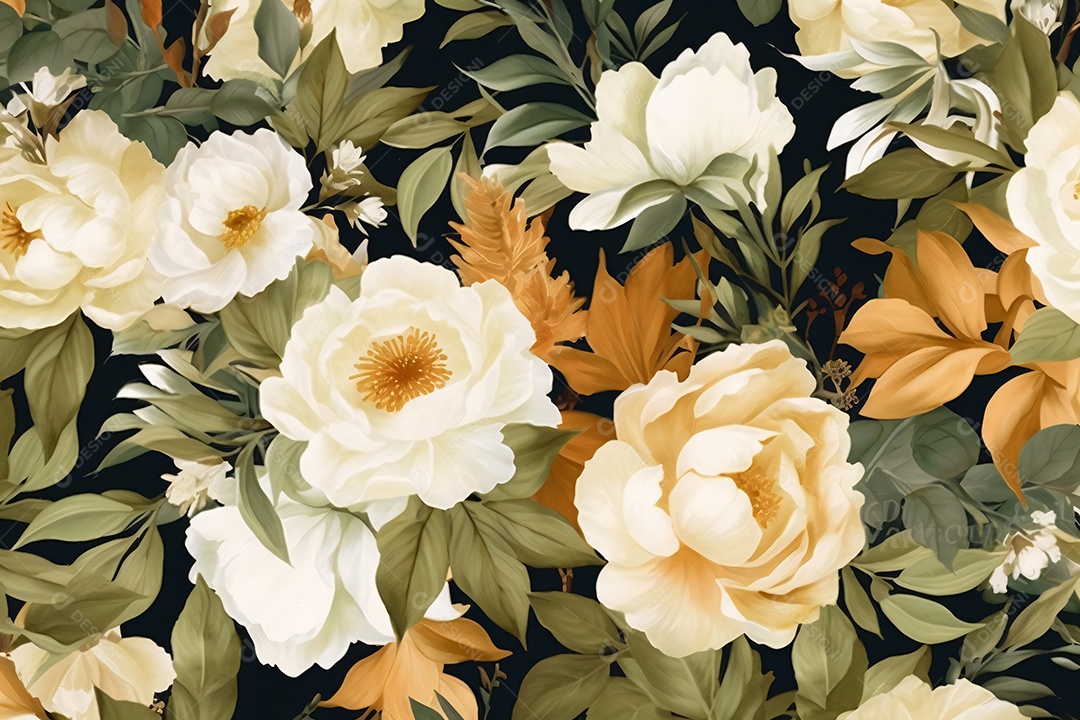 Fundo Aquarela Floral