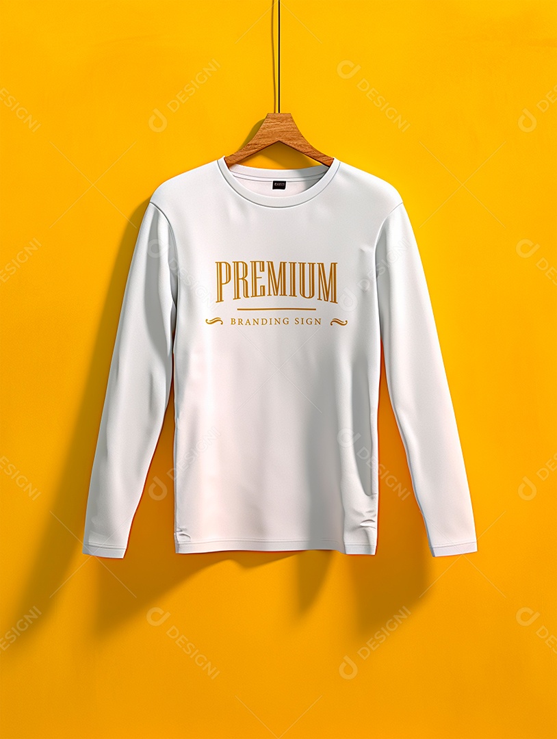 Mockup Camiseta Manga Longa PSD Editável