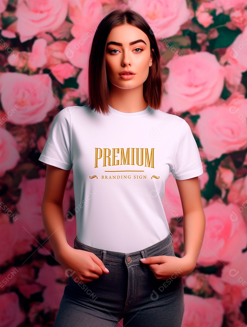 Mockup de Blusa Feminina PSD Editável