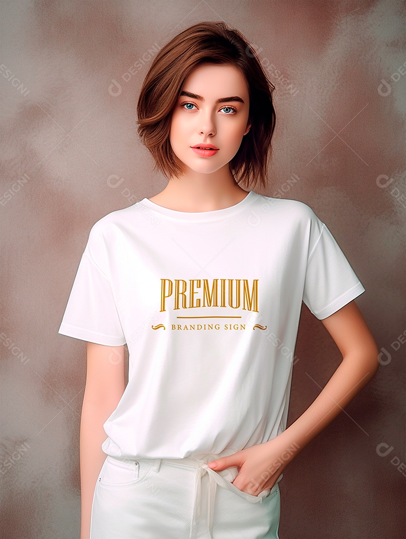 Mockup de Blusa Feminina PSD Editável