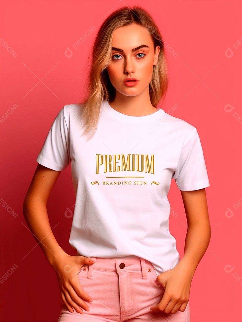 Mockup de Blusa Feminina PSD Editável