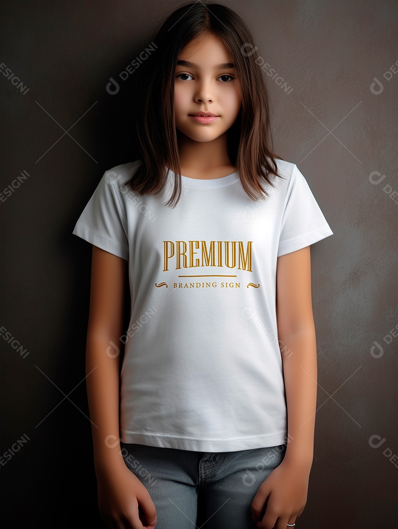 Mockup de Camiseta Infantil PSD Editável