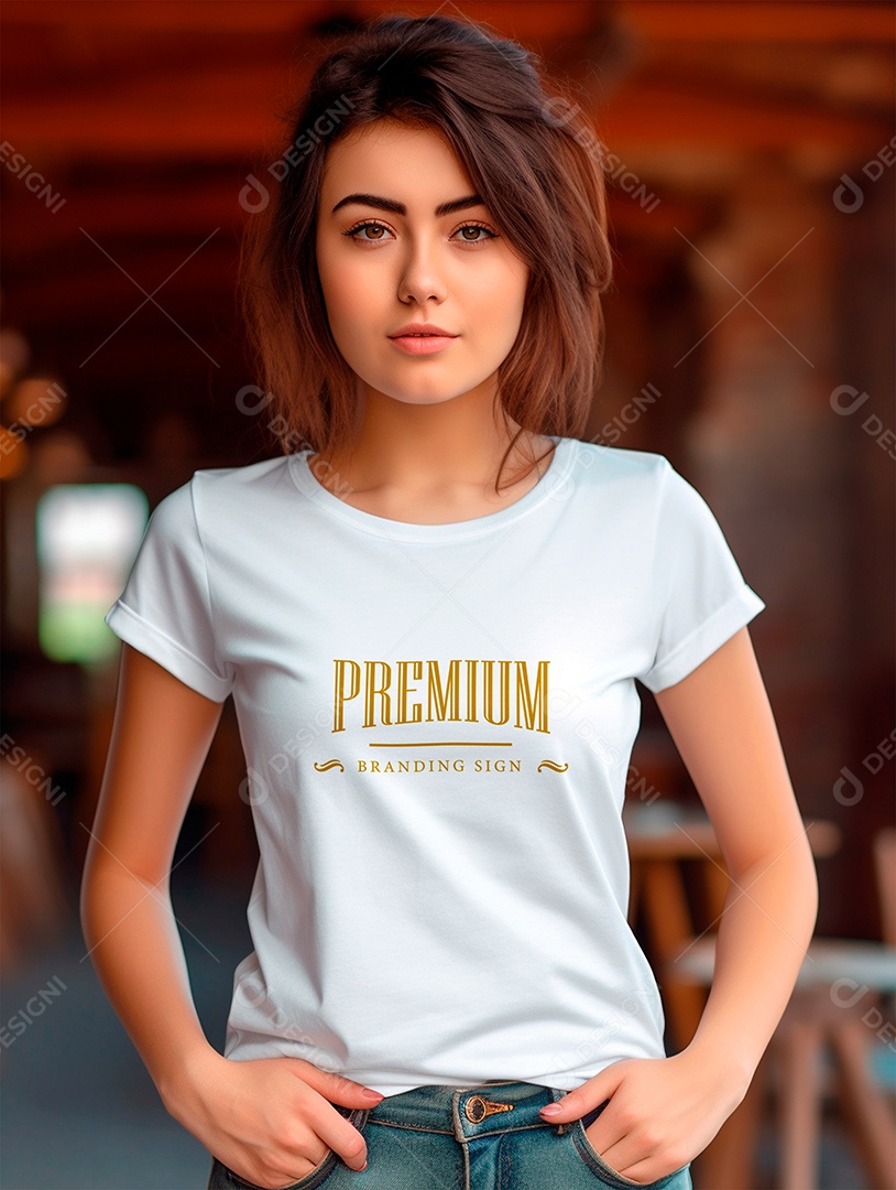 Mockup de Blusa Feminina PSD Editável