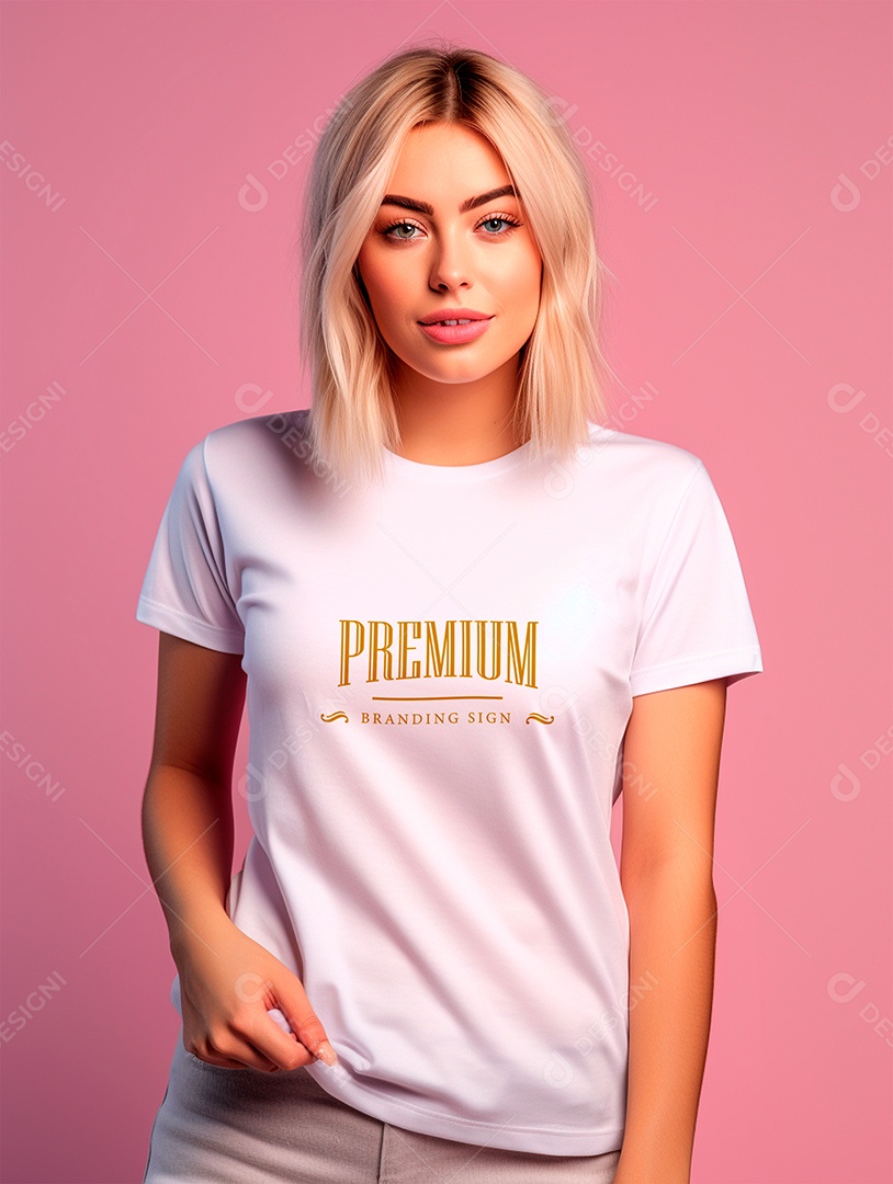 Mockup de Moletom Feminina PSD Editável