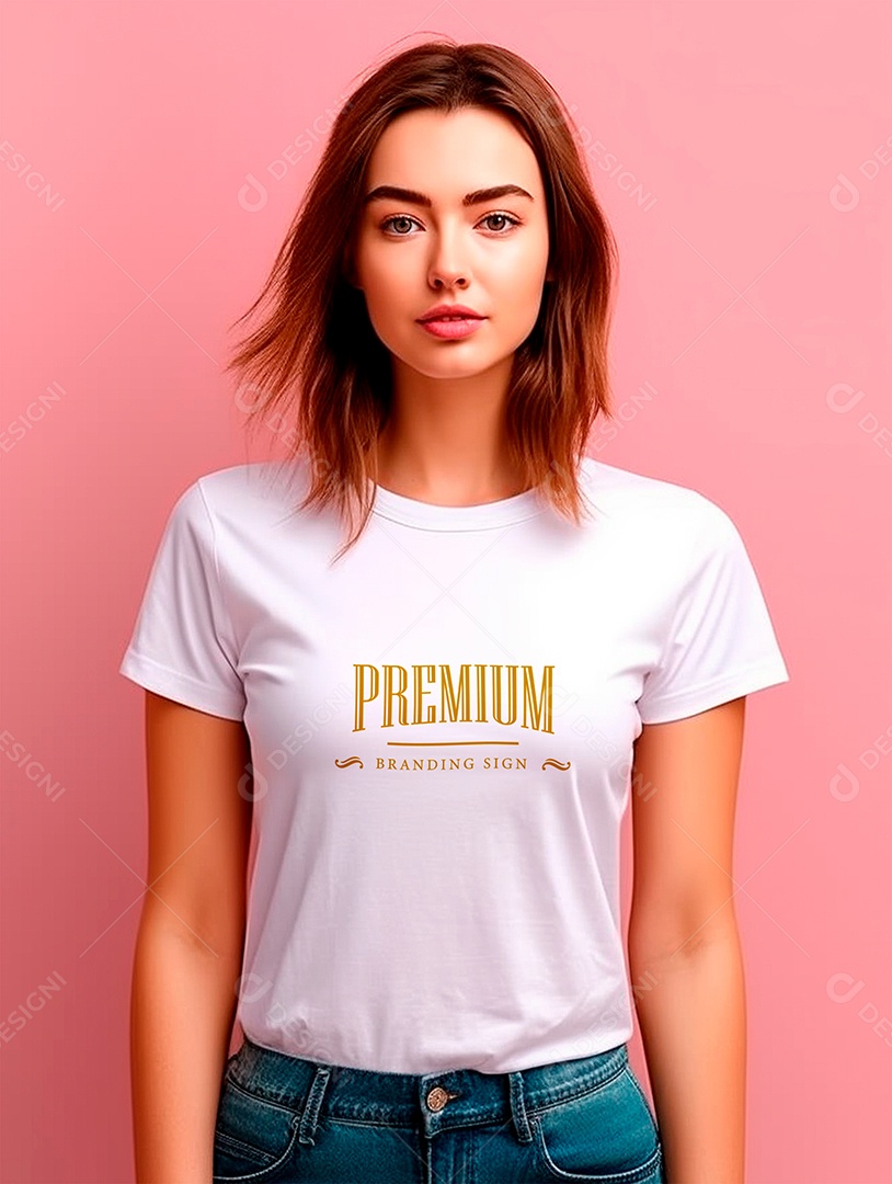 Mockup de Blusa Feminina PSD Editável