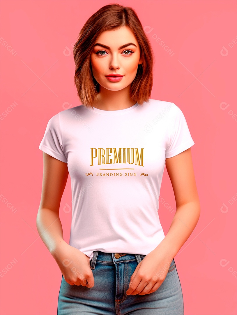 Mockup de Blusa Feminina PSD Editável