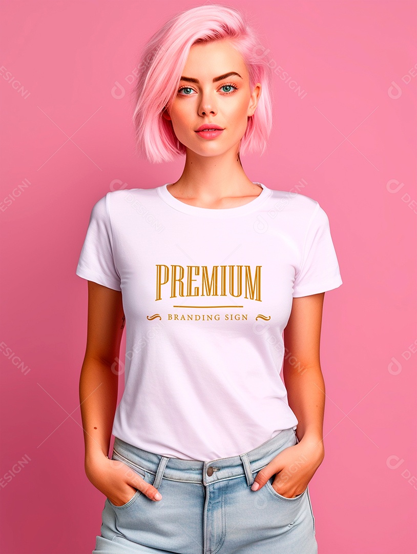 Mockup de Blusa Feminina PSD Editável