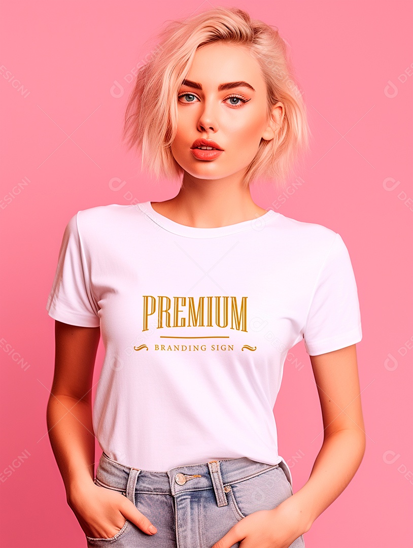 Mockup de Blusa Feminina PSD Editável