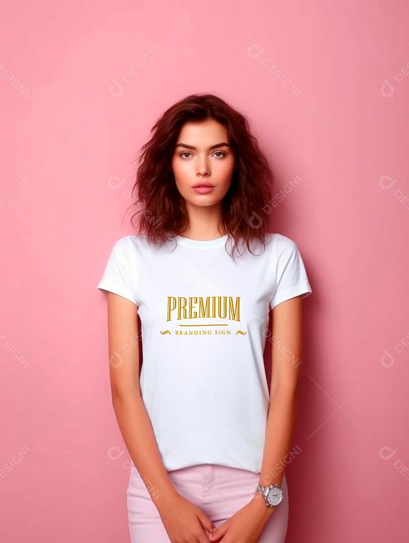 Mockup de Blusa Feminina PSD Editável