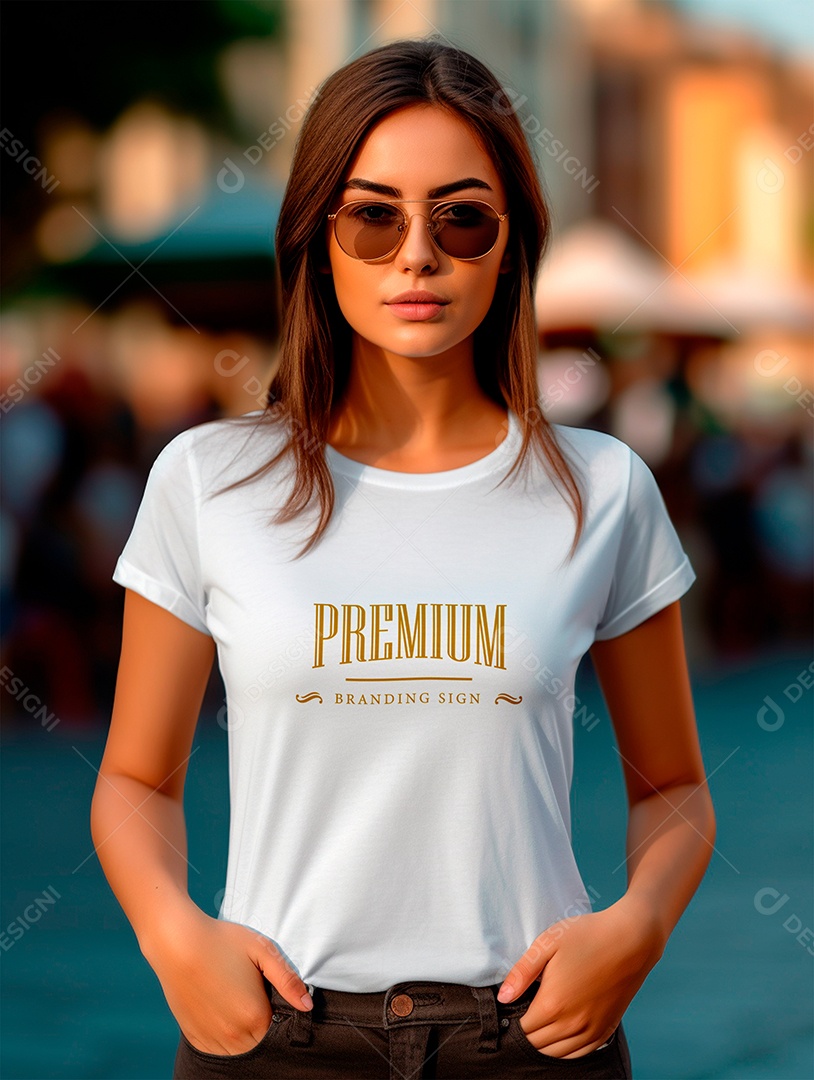 Mockup de Blusa Feminina PSD Editável