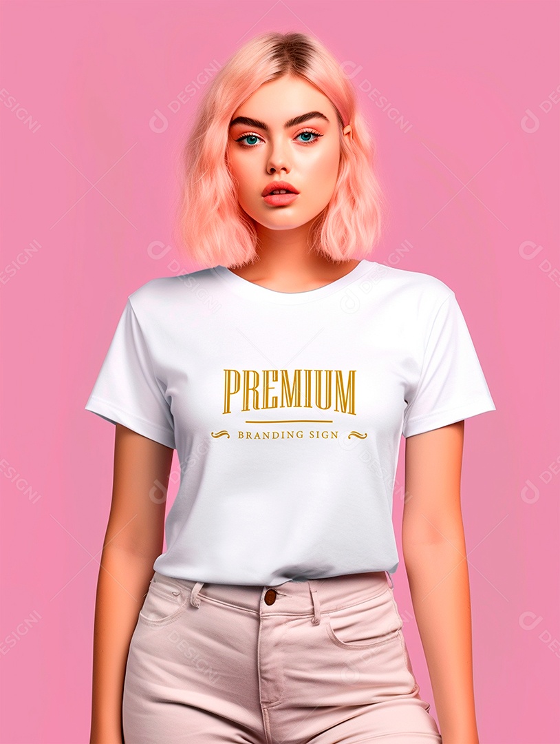 Mockup de Blusa Feminina PSD Editável