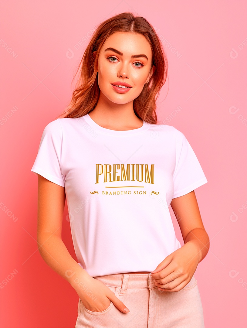 Mockup de Blusa Feminina PSD Editável