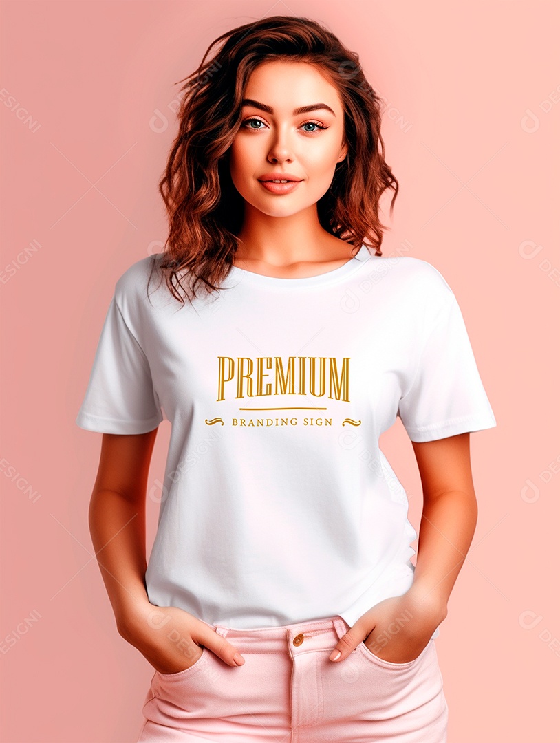 Mockup de Blusa Feminina PSD Editável