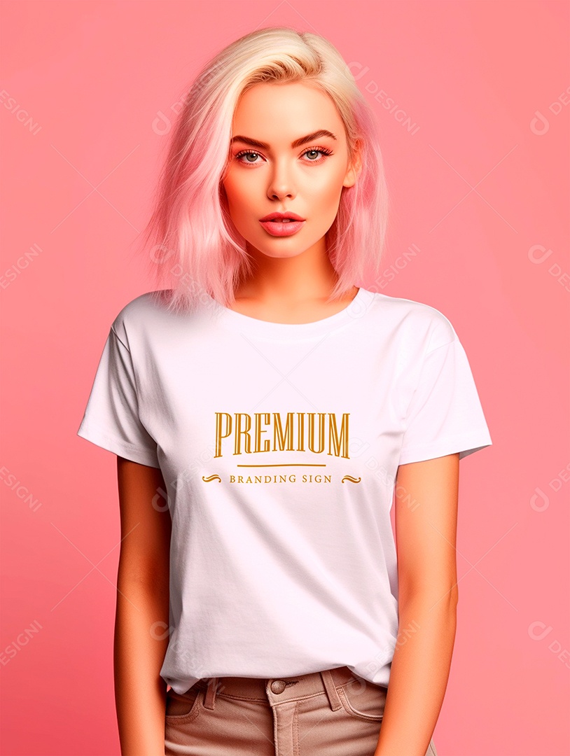 Mockup de Blusa Feminina PSD Editável