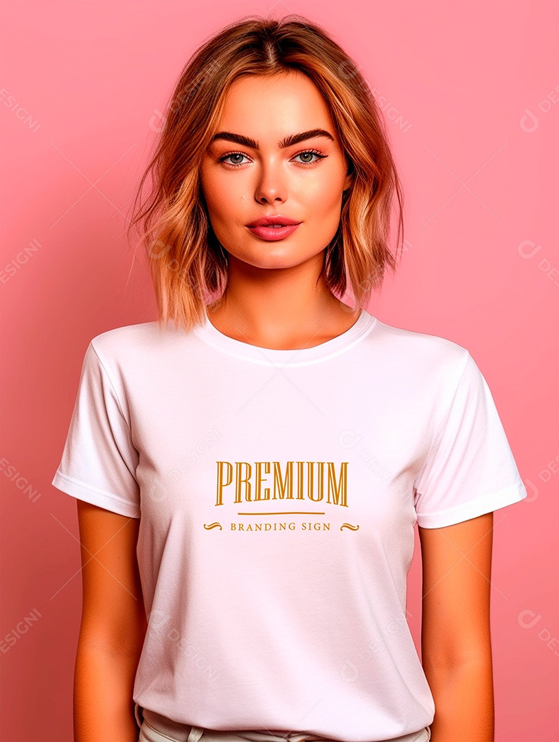Mockup de Blusa Feminina PSD Editável