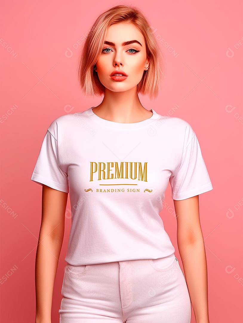 Mockup de Blusa Feminina PSD Editável