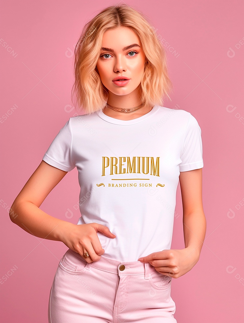 Mockup de Blusa Feminina PSD Editável