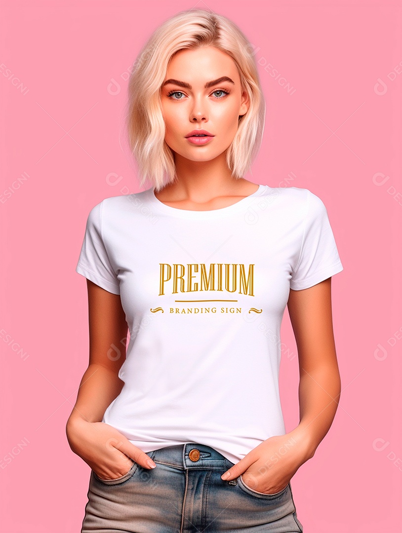 Mockup de Blusa Feminina PSD Editável